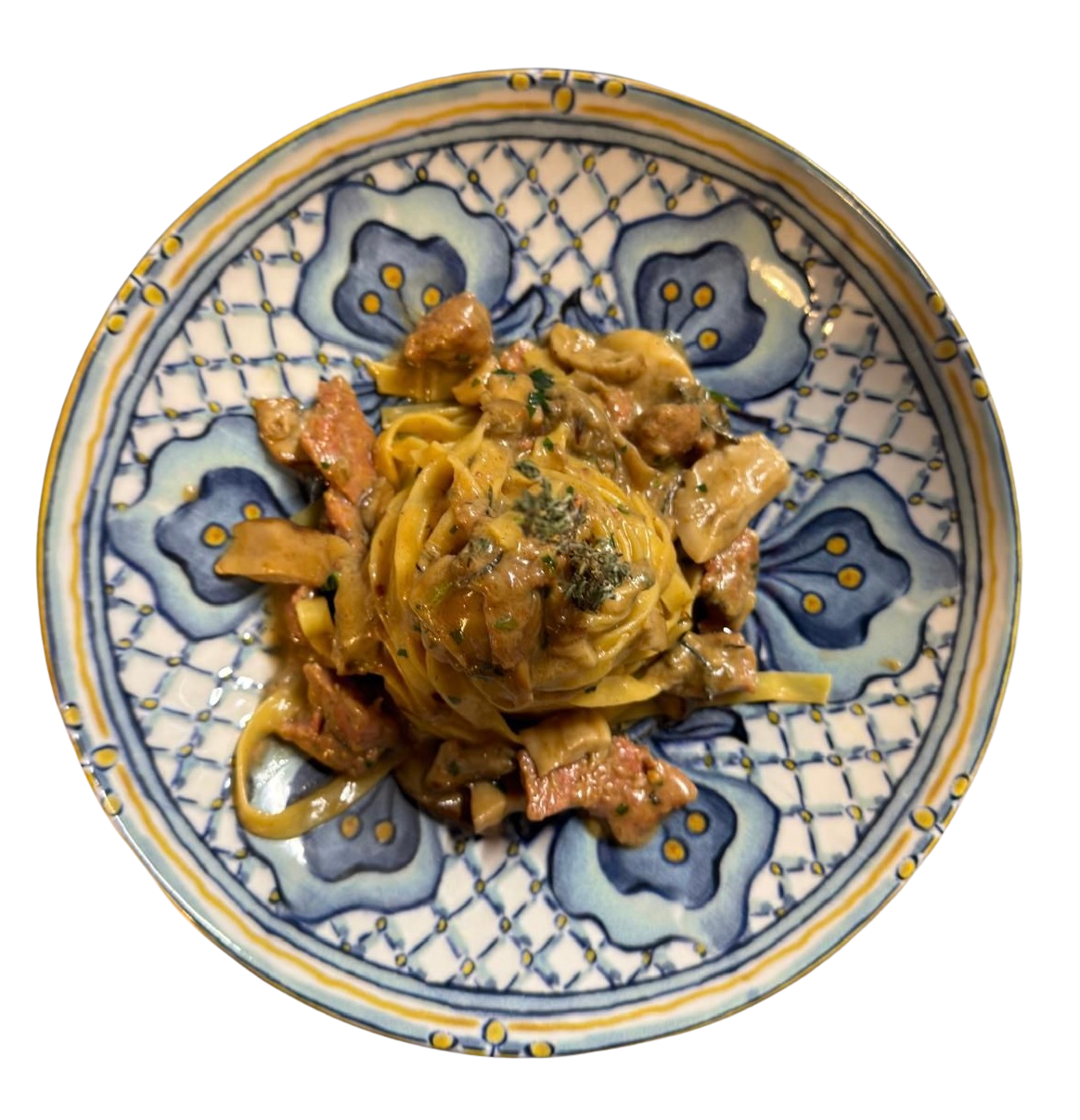 Tagliatelle Salsiccia e Funghi Porcini